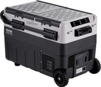 VEVOR Draagbare Autokoelkast Met Vriesvak, Koelboxcompressor, 50 Liter, Dubbele Zone