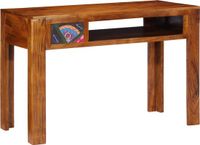 vidaXL Schrijfbureau met lade en opslag Bruin 110 x 50 x 73 cm