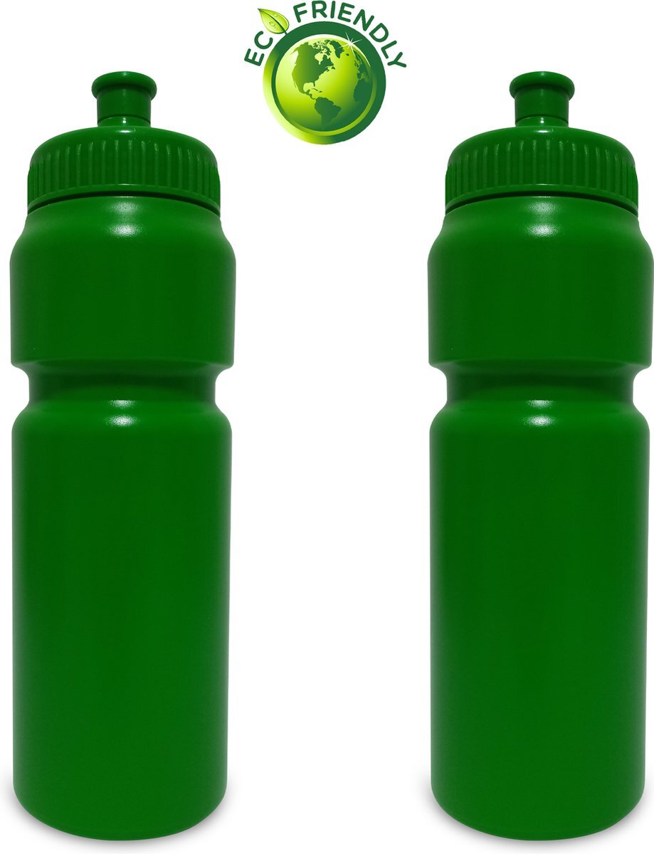 Pro x Drinkbus 750ml x2 - waterflessen volwassenen/kinderen - Groen