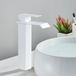 Robinet de lavabo avec bec cascade large et tuyau de raccordement