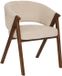 ATMOSPHERA CREATEUR D'INTERIEUR Fauteuil de table Amza H.79cm beige noyer
