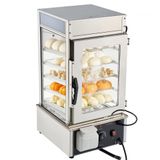 VEVOR Commerciële voedselverwarmer met 5 niveaus, 1200 W eetwarmer met ledlicht, verstelbaar rek en roestvrijstalen frame, verwarming: