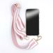 Transparante Samsung Transparante beschermhoes voor Samsung Galaxy S20 FE / S20FE met omhangkoord/omhangkoord/verstelbare telefoonkabel, stof, roze/wit