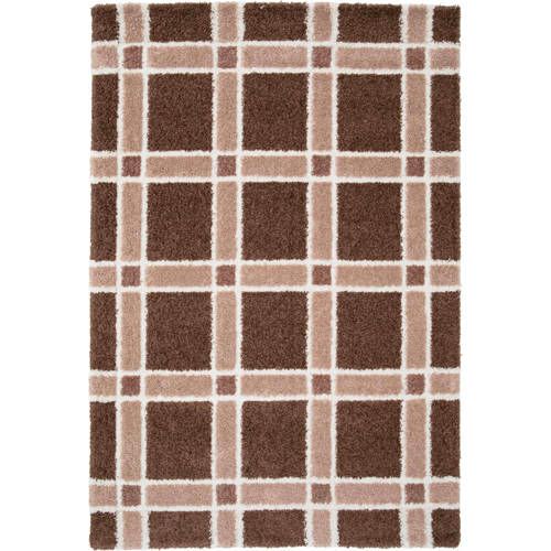 NOUS Living vloerkleed donkerbruin/oudroze (230x160 cm)