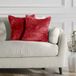 DecoKing Henry 58435 Set van 2 kussenslopen 45 x 45 cm microvezel ritssluiting fleece rood