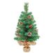 Mini kerstboom, 60 cm tafelblad kerstboom ornamenten met dennenappels en rode bessen decoratie voor Kerstmis, huis, keuken, eettafel decor