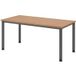 HAMMERBACHER Schreibtisch H-Serie | 4-Fuß-Gestell | höheneinstellbar | extrem stabil, Größe Tischplatte:160 x 80 cm, Farbe Tischplatte:Nussbaum, Farbe Gestell:Graphit