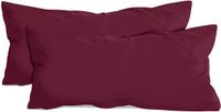 npluseins 2-pack kussensloop van katoen - jersey - Bordeaux, ca. 40 x 80 cm