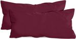 npluseins 2-pack kussensloop van katoen - jersey - Bordeaux, ca. 40 x 80 cm