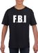 Bellatio Decorations Shoppartners Bv Politie FBI tekst - t-shirt - zwart - kinderen - Verkleedkleding - Carnaval 158/164