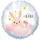 Riethmüller Premium folieballon, luchtballon, Hey Baby haas, ENG folieballon verpakt 45 cm, geschikt voor helium, Riethmüller party, decoratie, reuzenballon