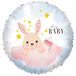 Riethmüller Premium folieballon, luchtballon, Hey Baby haas, ENG folieballon verpakt 45 cm, geschikt voor helium, Riethmüller party, decoratie, reuzenballon