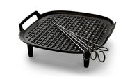 Philips Airfryer Grill Bottom & Skewers - Black - Metal - Compatible with NA110, NA120, NA210, NA211, NA320, NA321, NA322, HD9100, HD9200, HD9243, HD9244, HD9252, HD9255, HD9741, HD9742, HD9743, HD9745, HD9749
