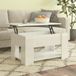 Maison Exclusive - Table basse, blanc laqué, 79x49x41 cm, panneau de particules