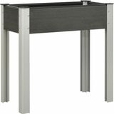 vidaXL Plantenbak verhoogd 75x40x75 cm HKC grijs