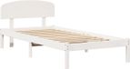 vidaXL Bedframe met hoofdeinde Wit 100 x 200 cm Massief grenenhout