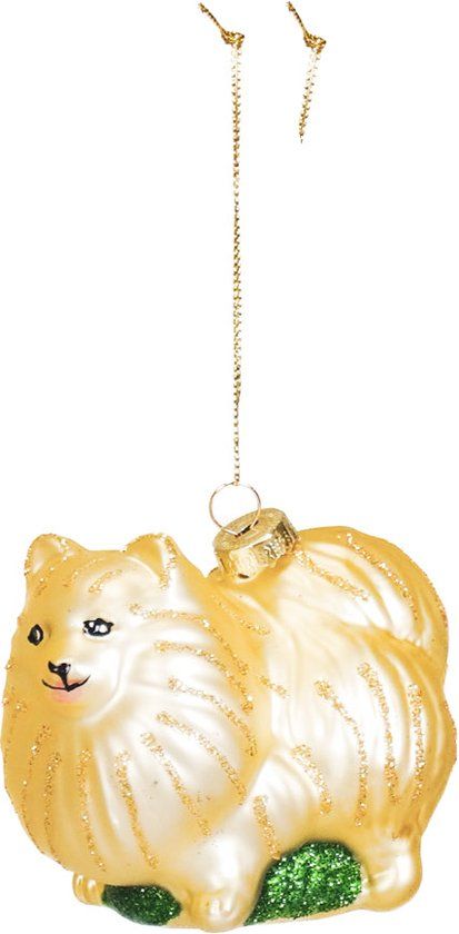 Housevitamin Kerstornament Pomeriaan - Goudkleurig - 8x5.5x7.5cm