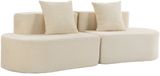 Homcom 3-zitsbank, Beige, Polyester, 245 x 86 x 82 cm
