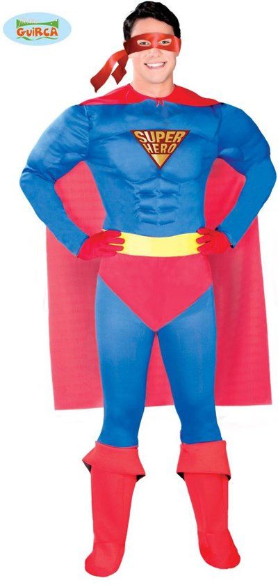 Guirca Superman Kostuum Ultimate Power Blauw - Heren Maat 48-50