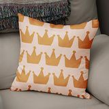 Bonamaison Decoratieve kussenhoes oranje en gebroken wit, 43x43 cm