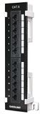 Manhattan CAT 6 patchpaneel verdelerveld 12 poorten - desktop en wandmontage - niet afgeschermd - 12x RJ45-bus - TIA568A TIA568B zwart