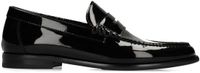 Manfield - Zwarte Leren Patent Studs Loafers - Maat 41