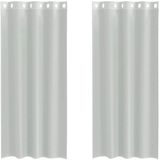 vidaXL Gordijnen voile met doorvoertules 2 st 140x245 cm lichtgrijs