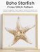 Boho Starfish Cross Stitch Pattern