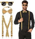 Boland Verkleed setje - goud - glitter en glamour - voor volwassenen - carnaval - de toppers