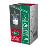 Konstsmide LED acryl ster, 1 koud witte diode, werkt op batterijen, 3xLR44 1.5V (excl.) - 4450-200