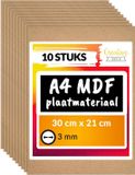 Creative Deco 10 x A4 MDF Plaat | 300 x 210 x 3 mm