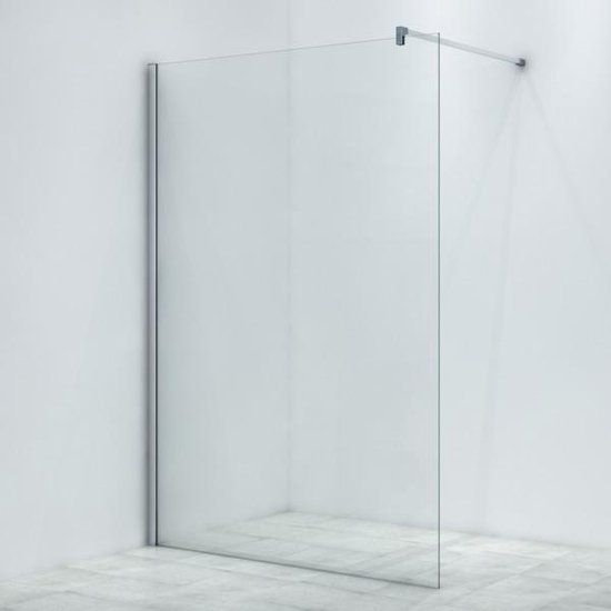 Saniclass Bellini inloopdouche 140x200cm 8mm veiligheidsglas anti kalk chroom