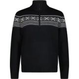 CMP Trui met rits col Wooltech 2XL zwartblauw