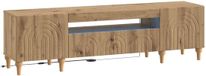 vidaXL - meuble TV LED ALKMAAR 153 x 35 x 43 cm chêne artisanal