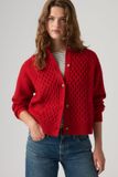Levi's Charlotte gilet à col rond - Femme - S - Rouge / Emboldened