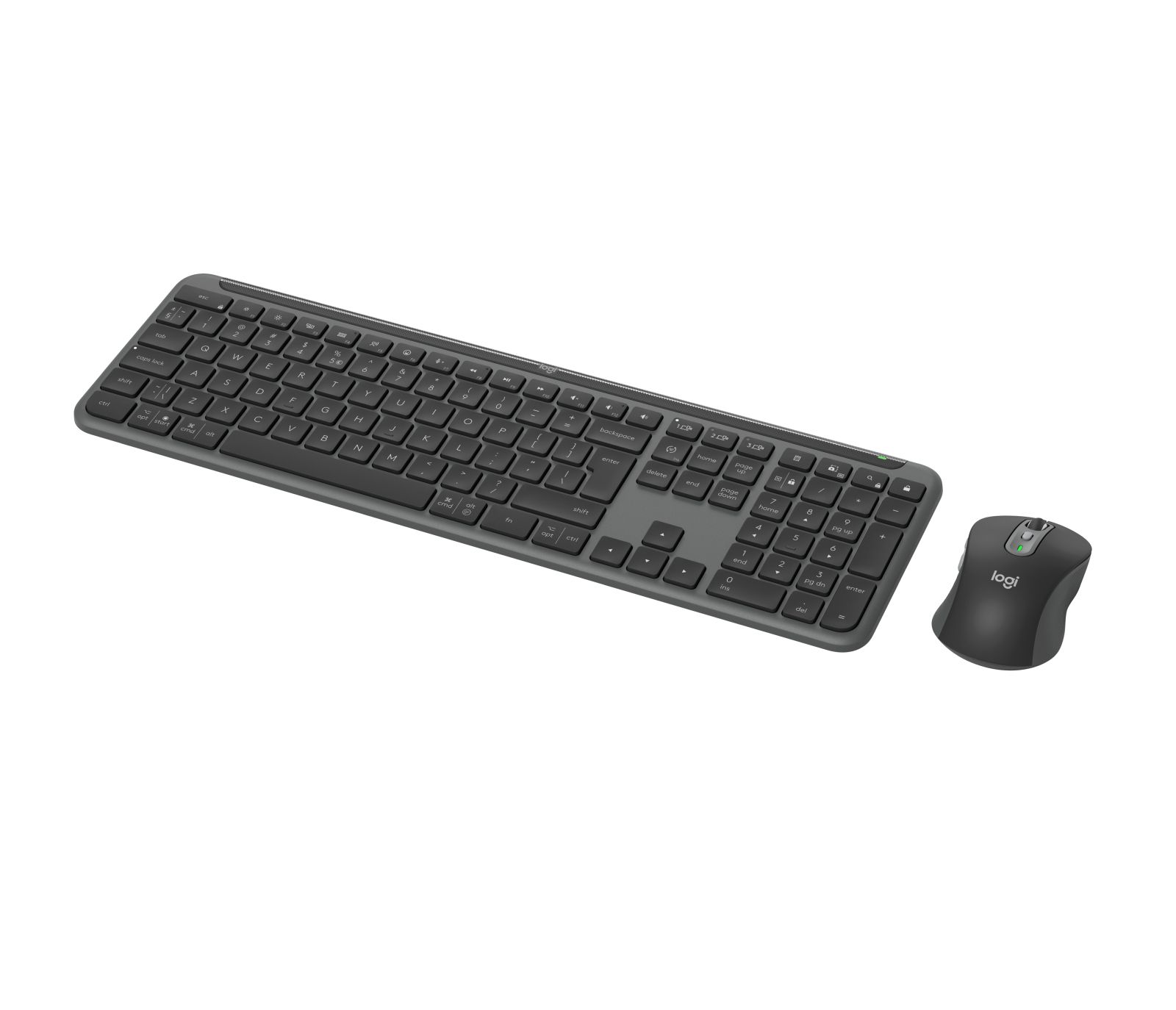 Logitech MK950 Signature Slim Combo - Draadloos Toetsenbord en Muis - US International - QWERTY - Grafiet