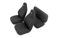 Rough Country Neopreen stoelhoezen voor 1997-2002 Jeep Wrangler TJ - 91000, zwart