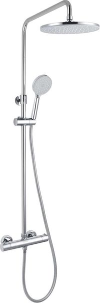 kielle Oudee - Ensemble de douche avec thermostat, 23 cm, 3 jets, chrome