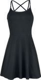 Gothicana by EMP Gothicana Zwarte jurk met ruguitsnijding - Dames - XL