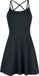 Gothicana by EMP Gothicana Zwarte jurk met ruguitsnijding - Dames - XL