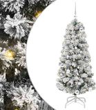 vidaXL Sapin de Noël artificiel pliable 150 LED Vert et Blanc 150 cm