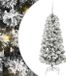 vidaXL Kunstmatige Inklapbare Kerstboom 150 LED's Groen en Wit 150 cm