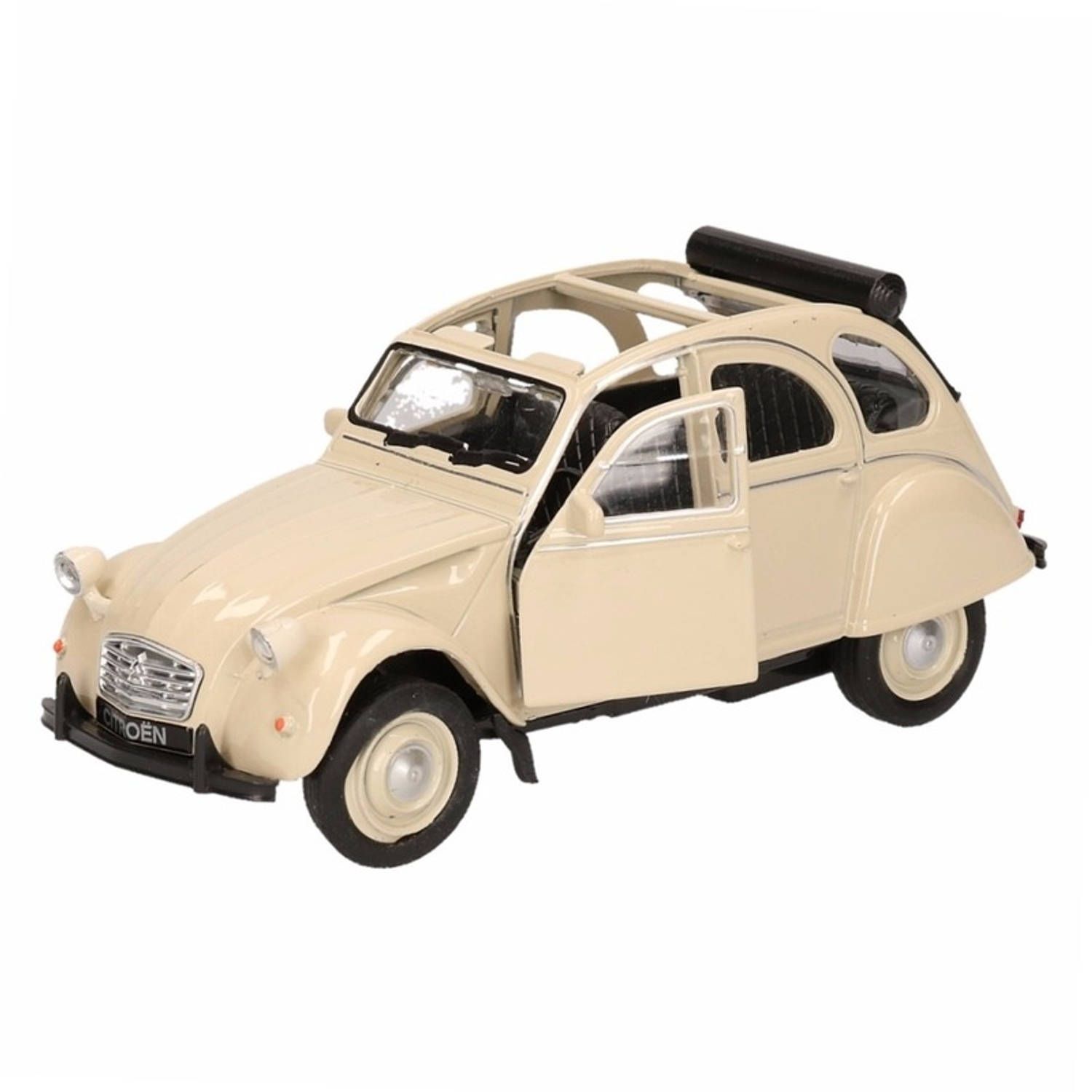 Welly Speelgoed Citroen 2CV beige open 1:36 - Beige