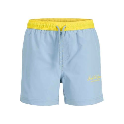 JACK & JONES JUNIOR zwemshort lichtblauw/geel