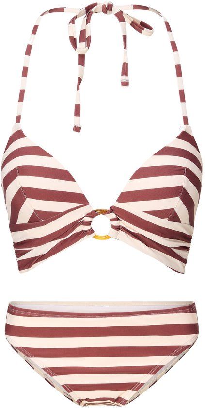 LingaDore Triangel voorgevormd bikini set Sable stripe