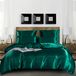 TRANKIELO® - Housse de couette en microfibre satinée de haute qualité 135 x 200 cm – Vert brillant, 2 pièces avec fermeture éclair