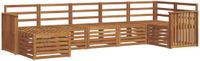 vidaXL Acacia Hout Hoek Loungeset Naturel