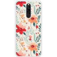 Xiaomi Redmi Note Flower wall Verstevigd hoesje met sublimatie bedrukking