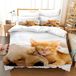 TRANKIELO® - Housse de couette chat 200x200 cm - 100% polyester - design 3D - 2 taies d'oreiller 65x65 cm