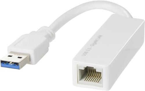 Deltaco USB3-GIGA4 - Netwerkadapter - USB 3.2 Gen 1 - Ethernet - Wit